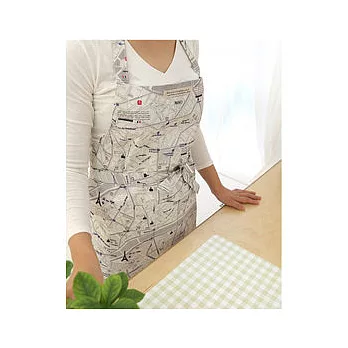 [Mamae] 出口韓國 街道地圖風格防水圍裙 時尚風格 成人廚房圍裙如圖示