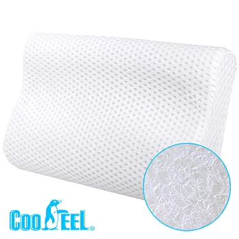 CooFeel 高效透氣可水洗3D纖維立體彈力枕(小)-白色