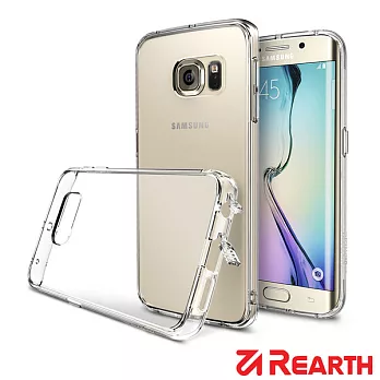 Rearth 三星 Galaxy S6 Edge Plus (Ringke Fusion)透明背蓋手機保護殼(贈送螢幕保護貼)透明