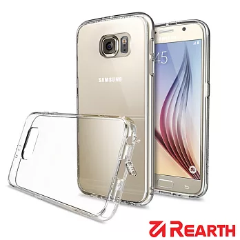 Rearth 三星 Galaxy S6 (Ringke Fusion) 保護殼(贈送保護貼)透明