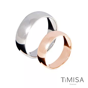 【TiMISA】純愛-原色+玫瑰金 純鈦對戒原色+玫瑰金