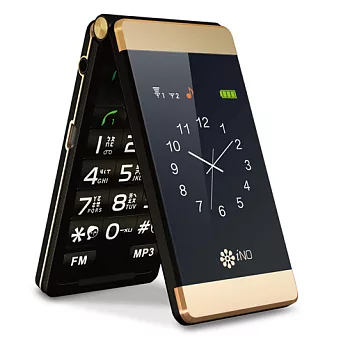 【iNO】CP200 雙螢幕3G雙卡手機+原電+座充+8G卡(金黑)