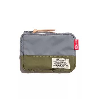 韓國包袋品牌 THE EARTH - CB N CARD WALLET (Grey/Olive) CITY BOY系列 防潑水尼龍卡夾/零錢包 (灰/橄欖綠)
