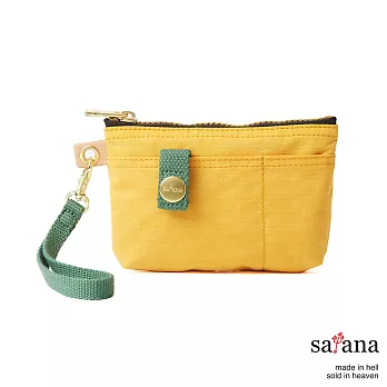 satana - 實用拉鍊化妝包/零錢包 -琥珀黃