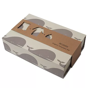 MILKBARN Keepsake Set 新生兒紀念套裝灰鯨