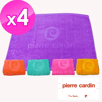 Pierre Cardin 皮爾卡登超柔亮彩緹花剪絨枕巾(2入1付)X4件組粉紅