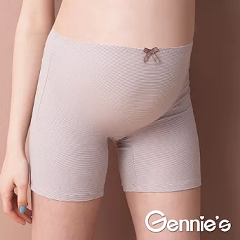 【Gennie’s奇妮】啡藏珍品-咖啡紗孕婦平口內褲(GB59)M粉