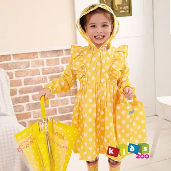 【kids zoo】黃色俏皮點點兒童雨衣M黃