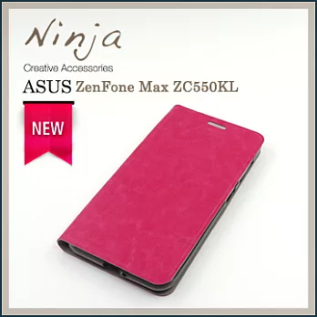 【東京御用Ninja】ASUS ZenFone Max ZC550KL經典瘋馬紋保護皮套（桃紅色）