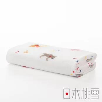 日本桃雪【可愛紗布浴巾】-小小馬戲團