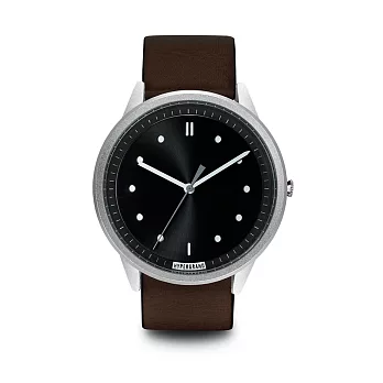 HYPERGRAND手錶 - 02基本款系列 - 銀黑錶盤棕皮革