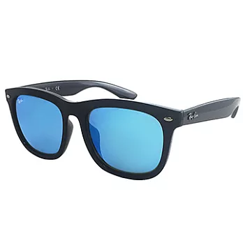 【Ray Ban 雷朋】NEW!!RB4260D-601/55韓系方框(黑框-水銀藍鏡面)