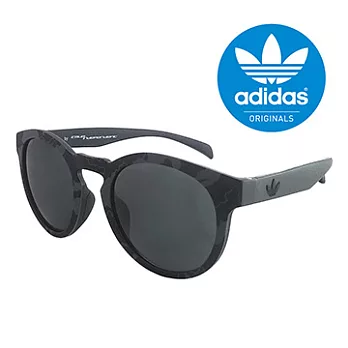 【adidas 愛迪達】潮流復古圓框太陽眼鏡/運動眼鏡#迷彩框-灰色鏡面(009143070)