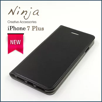 【東京御用Ninja】Apple iPhone 7 Plus（5.5吋）經典瘋馬紋保護皮套（黑色）