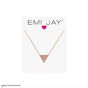 EMI JAY 閃亮系列 - 三角項鍊 玫瑰金色