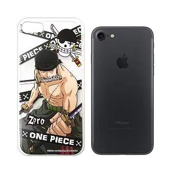 日本東映授權正版航海王iPhone 7 4.7吋 透明軟式手機殼(封鎖索隆)