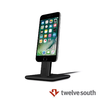 Twelve South HiRise Deluxe 2 iPhone 充電立架 (黑色/適用Lightning、micro-USB)