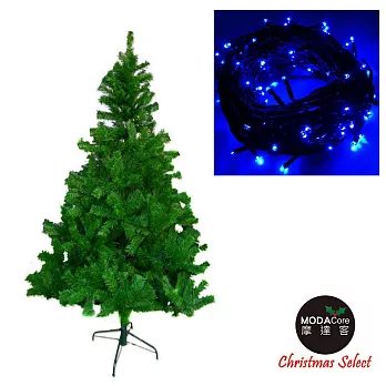 台灣製 5尺/5呎(150cm)豪華版綠聖誕樹(不含飾品組)+100燈LED燈2串-藍光YS-GT55001