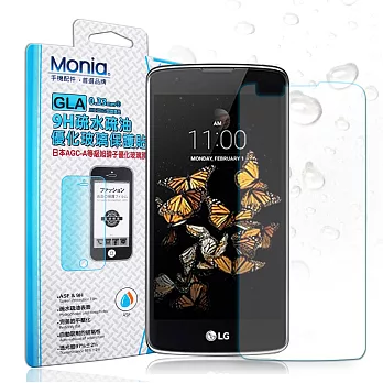 MONIA 樂金 LG K8 5吋 / K350K 日本頂級疏水疏油9H鋼化玻璃膜 玻璃保護貼(非滿版)