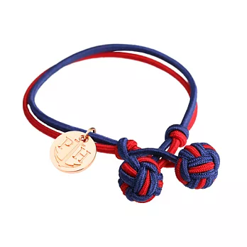 PAUL HEWITT 德國出品 Knotbracelet 藍紅雙色 繩結手環M/L-玫瑰金吊牌