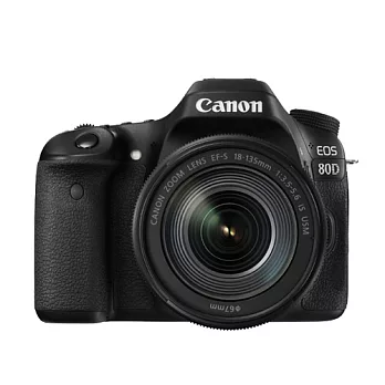 Canon EOS 80D 18-135mm IS USM (公司貨)+64G卡+專用電池+大吹球清潔組+拭鏡筆-
