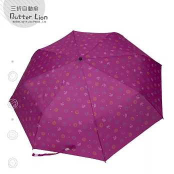 【Weather Me】奶油獅亮彩晴雨兩用自動開收傘紅紫