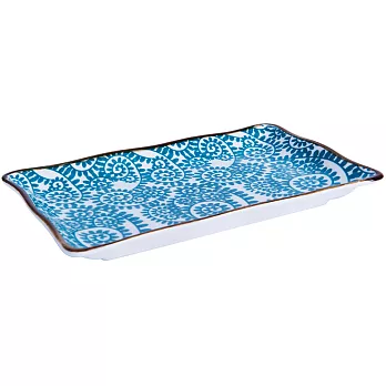 《EXCELSA》Oriented瓷餐盤(藤蔓藍20cm)