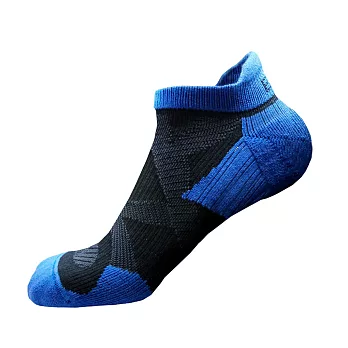 EGXtech 2X強化穩定壓縮踝襪(黑藍M)2雙組