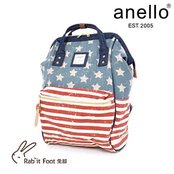 【日本正版anello】棉質帆布後背包《美國國旗 USA》