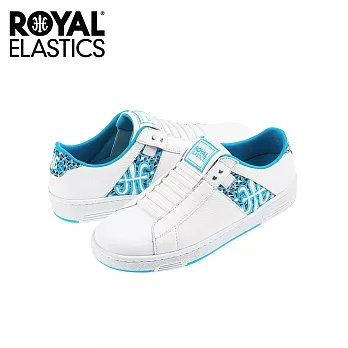 【Royal Elastics】女-Icon Z 休閒鞋-白/湖水藍(92971-500)US6白/湖水藍