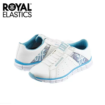 【Royal Elastics】女-Zephyr 休閒鞋-白/水藍(93371-005)US6.5白/水藍