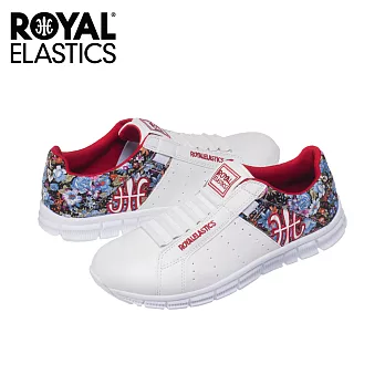 【Royal Elastics】女-Zephyr 休閒鞋-白/紅/花布(93371-019)US7.5白/紅/花布