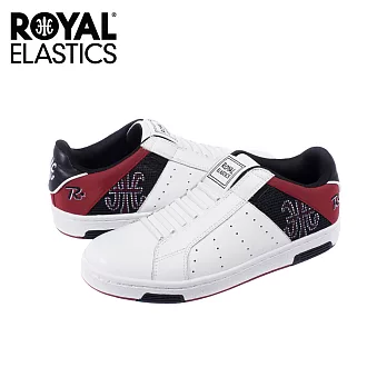 【Royal Elastics】男-Icon Racing Series 休閒鞋-白/黑/紅/網格Logo(02064-019)US7白