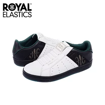 【Royal Elastics】男-Icon Racing Series 休閒鞋-白/黑/綠/網格Logo(02064-094)US10白