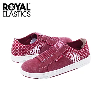 【Royal Elastics】女-Icon Washed 休閒鞋-酒紅/雪花(92364-011)US5.5酒紅/雪花