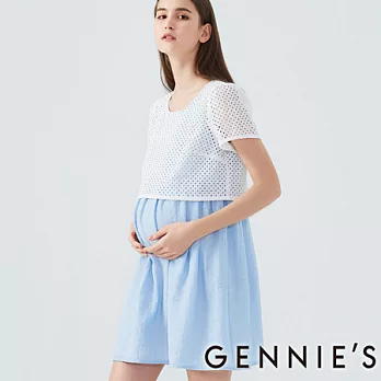 【Gennies專櫃】Gennies系列-小清新洋裝M水藍