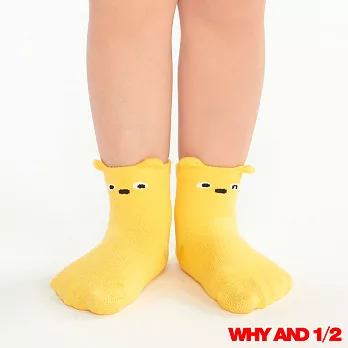 WHY AND 1/2 mini 經典普普熊表情止滑襪 短襪 多色可選02黃色