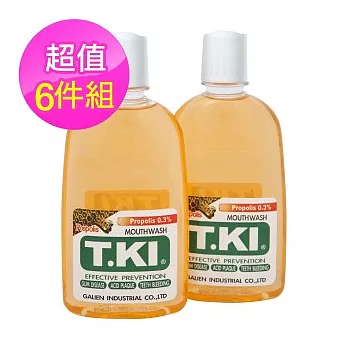 【T.KI】蜂膠漱口水/350mlX6組共12瓶(再送蜂膠牙膏體驗組)