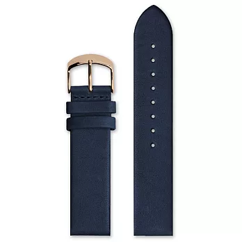 HYPERGRAND皮革錶帶 - 20mm - 藍色小牛皮(玫瑰金釦)