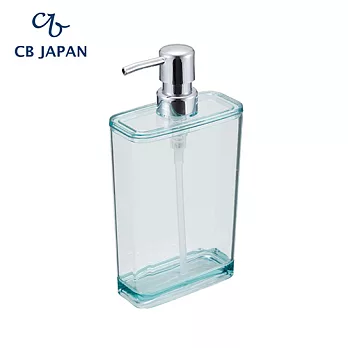 CB Japan 晶透系列方形按壓沐浴瓶550ml-海水藍