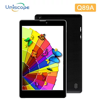 優思Uniscope Q89A 輕薄8吋單卡可通話平板手機※內附原廠皮套+保貼※黑