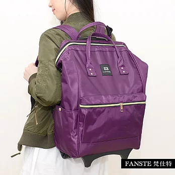 Fanste_梵仕特 行李箱後背包 兩用強韌尼龍-257其他紫色