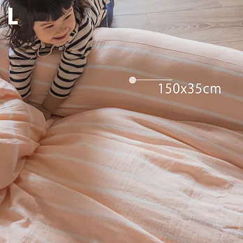 PRIMARIO 日式長抱枕(M)- 35x100cm-雙層紗粉