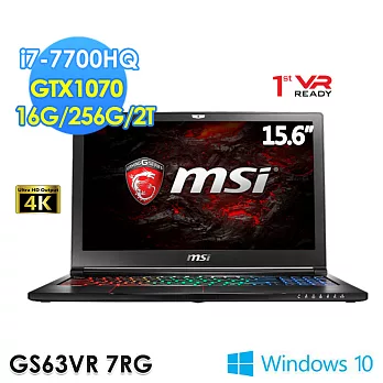 msi微星 GS63VR 7RG-007TW 15.6吋 i7-7700HQ GTX1070 WIN10輕薄電競筆電