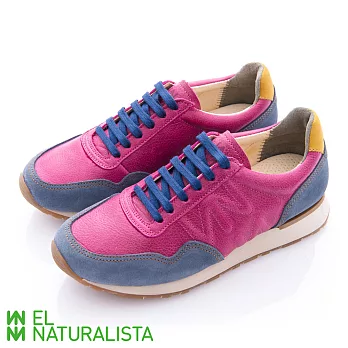 EL Naturalista(女) WALKY 沃基運動系列 拼接麂皮綁帶運動休閒鞋 -藍粉EU38藍粉