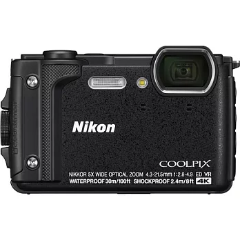 Nikon Coolpix W300 防水相機(公司貨)-32G記憶卡+清潔組+小腳架+讀卡機+保護貼-黑色