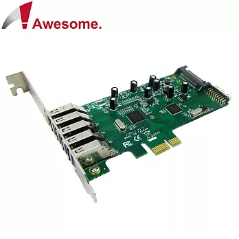 Awesome PCIe 7埠USB3.0 I/O卡－AWD-1100LE-7
