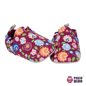 英國 POCONIDO 純手工柔軟嬰兒鞋 (藝術花朵)6-12個月