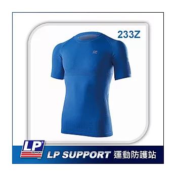 LP SUPPORT 233Z 極致激能彈力壓縮短T(男)S藍色