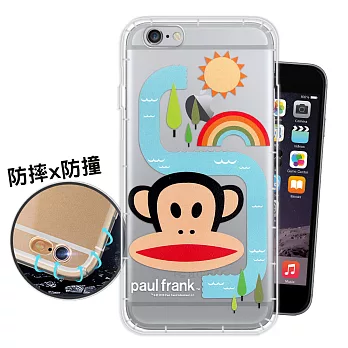 大嘴猴正版授權 iPhone 6s/6 Plus 5.5吋 原創風格 氣墊保護手機殼(彩虹)